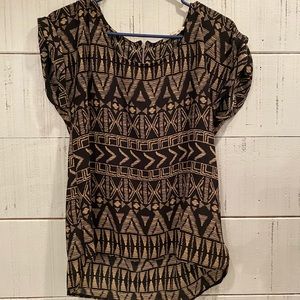 Aztec patterned top